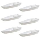 Conjunto De Barco Sushi Vemplast M 1L 6 Peças Branco