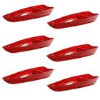 Conjunto De Barco Sushi Vemplast M 1L 6 Peças Vermelho