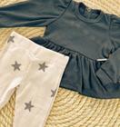 Conjunto de Bata Infantil com Legging Estrelinhas