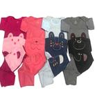 Conjunto de Bebe Body e Calça Suedine Gelo Bordado Tricot Carinha