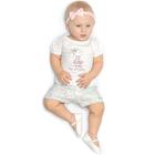 Conjunto de Bebê Coelhinha Floral Branco