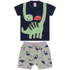 Conjunto de Bebê Dino Marinho com Cinza