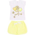 Conjunto de Bebê Menina Pirulito Amarelo Neon