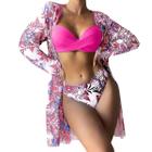 Conjunto de Biquíni Sofisticado Rosa Claro + Saída de Praia