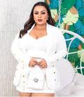 Conjunto de blazer plus size