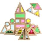 Conjunto de blocos de construção Agirlgle Rainbow Stacker 24 unidades para crianças