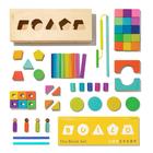 Conjunto de blocos Lovevery Solid Wood, 70 peças, 18 cores, 18 meses ou mais