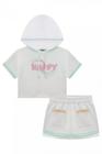 Conjunto de Blusa Boxy e Short Saia em Molecotton Botonê Kukie 75826