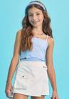 Conjunto de Blusa Cropped em Tricoline Vic&Vicky