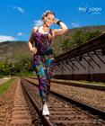 Conjunto de Blusa e Legging com detalhe Strappy colorido