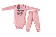 Conjunto de Body Sonho e Baby Rosa Menina