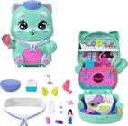 Conjunto de bolso Playset Polly Sail Kitty com 1 microboneca e animais de estimação