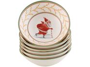 Conjunto de Bowls de Cerâmica Alleanza Natal Ho Ho Ho 300ml 6 Peças