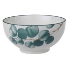 Conjunto de bowls de cerâmica branca com estampa - 4 peças