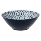 Conjunto de bowls de cerâmica preto com estampa - 4 peças