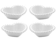 Conjunto de Bowls de Porcelana Branco Wolff - Mesa Beads 150ml 4 Peças