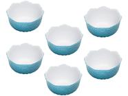 Conjunto de Bowls Porcelana Azul Wolff - 500ml Givemy 6 Peças