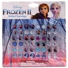 Conjunto de brincos autocolantes com o tema Disney Frozen II, 24 pares