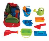 Conjunto de brinquedos de praia Hape Big Essential com bolsa de malha durável, 10 peças