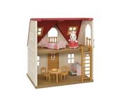 Conjunto de brinquedos Dollhouse Calico Critters Red Roof Cozy Cottage