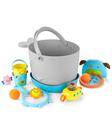 Conjunto de brinquedos e baldes de banho para presentes Skip Hop Baby Grey