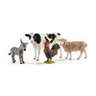 Conjunto de brinquedos para animais de fazenda Schleich Farm World com vaca, ovelha e burro