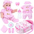 Conjunto de brinquedos para cama de berço Baby Doll XFEYUE 30 cm com roupas