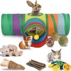 Conjunto de Brinquedos para Coelho Mechpia - Túnel e Brinquedos para Mastigar