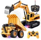 Conjunto de brinquedos para veículos de construção JOYIN RC Excavator & Dump Truck