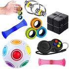 Conjunto de brinquedos Sensory Fidget JIANGRUI, pacote com 7, Fidget Pad e muito mais