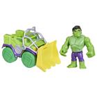 Conjunto de brinquedos Spidey e seus incríveis amigos Hulk Smash Truck