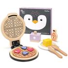 Conjunto de brinquedos Toy Waffle Maker PairPear Wooden Food Food para crianças de 3 anos ou mais