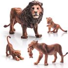 Conjunto de brinquedos Wildlife Animal Figures Lion, 4 peças para crianças de 5 a 8 anos