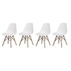 Conjunto De Cadeiras Charles Eames Eiffel DSW Branco 4 Peças