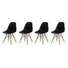 Conjunto De Cadeiras Charles Eames Eiffel KZA Preto 4 Peças