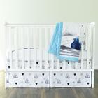 Conjunto de cama de berço JumpOff Jo Mama Bear Blue 3 peças