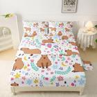 Conjunto de cama QOOMO Cartoon Cute Capybara Microfiber Twin Size