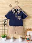 Conjunto de Camisa e Shorts Xadrez para Bebê - 2 Peças, Casual e Confortável