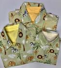 Conjunto de Camisas Pai, Mae e Filho Safari