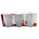 Conjunto De Canecas Vidro 200ml Roma 3 Peças Belo Vidro