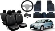 Conjunto de Capa Citroen C4 2010 a 2013 + Tapete + Capa de Volante Sofisticado