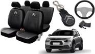 Conjunto de Capa Citroen C4 Cactus 2018 a 2025 + Chaveiro e Capa de Volante de Ajuste Perfeito