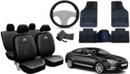 Conjunto de Capa Citroen C5 2001 a 2013 + Tapete + Capa de Volante com Resistência ao Desgaste