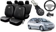 Conjunto de Capa Citroen Xsara Picasso 2001 a 2024 + Chaveiro + Capa de Volante Confortável