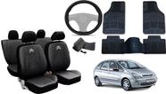 Conjunto de Capa Citroen Xsara Picasso 2001 a 2024 + Tapete + Capa de Volante Durável
