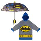 Conjunto de capa de chuva DC Comics Boys Kids Batman & Superman 2-7 anos