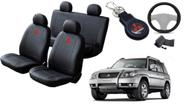 Conjunto de Capa de Couro Pajero 1999 a 2008 + Chaveiro + Capa de Volante: Elegância ao Dirigir