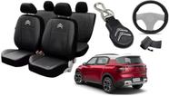 Conjunto de Capa do Citroen C3 Aircross 2021 a 2024 + Chaveiro e Capa de Volante Estilosa