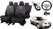 Conjunto de Capas de Couro Renault Megane 1997 a 1998 + Capa de Volante