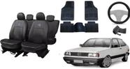 Conjunto de Capas Elegantes Gol 86-96 com Tapete e Capa de Volante